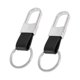 thumbnail image 1 of Llavero de coche Unique Bargains, llavero universal con anillo para llaves de control remoto, cuero, aleación de zinc, tono plateado, negro, 2 piezas, 1 of 6