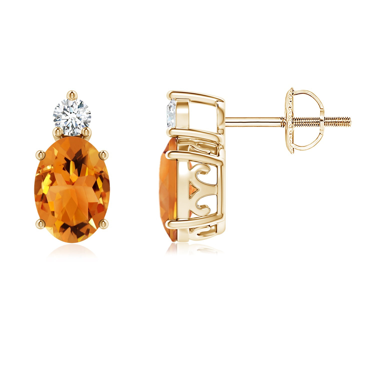 Details about   New 14k Gold Birthstone Baby Ball Stud Earrings-Free Shipping! November 