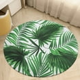 thumbnail image 6 of Palm Leaf Realistic Vivid Leaves of Palm Tree Round Carpet Circle Rug Outdoor Patio Area Rug Washable Large Area Rugs Hallway Room Decor Fitness Mats, 6 of 8