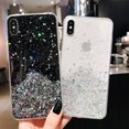 thumbnail image 2 of Clear Bling Glitter Phone Case for iPhone 7plus/8plus Shining Sequin Soft Back Cover Case(Green), 2 of 8