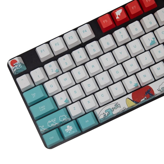 OEM Coral Sea Dye Sublimated PBT Keycaps (108 keycap set)