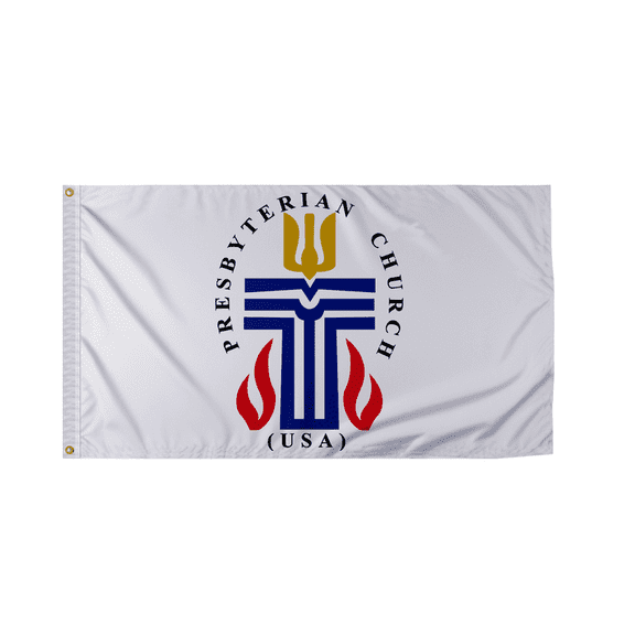 PromoPatriot's 12"x18" Inch Presbyterian Flag, Heavy Duty 200D Nylon, With Sturdy Canvas Header & 2 Anti Rust Brass Grommets