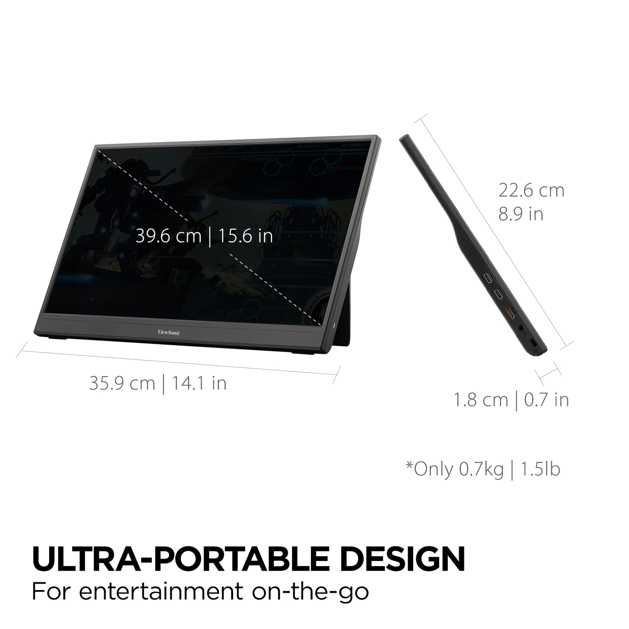 ViewSonic VX1654 16" 1080p Portable IPS Gaming Monitor w/ 144Hz