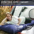 thumbnail image 6 of TOBTOS 6" Extra-Thick Camping Sleeping Pad with Pillow, Inflatable Air Mattress for Backpacking, Hiking, Tent (Blue), 6 of 8