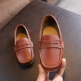 thumbnail image 5 of Toddler Slip-on Loafers Oxford Dress Flats Boys Girls Soft Casual Leather School Walking Boat Shoes, 5 of 7