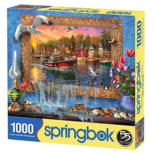 Puzzles 1000 Piece Jigsaw Puzzle Springbok Seaside Harbor techniq.co.in