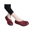 thumbnail image 3 of Bellella Chaussures Décontractées pour Femmes à Enfiler Ballerines Confort Mocassins Mode Chaussure Bateau Marche Rouge Vin 5, 3 of 6