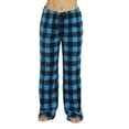 thumbnail image 1 of Just Love Buffalo Plaid Plush Pajama Pant (Buffalo Plaid Turquoise / Black, X-Small), 1 of 3