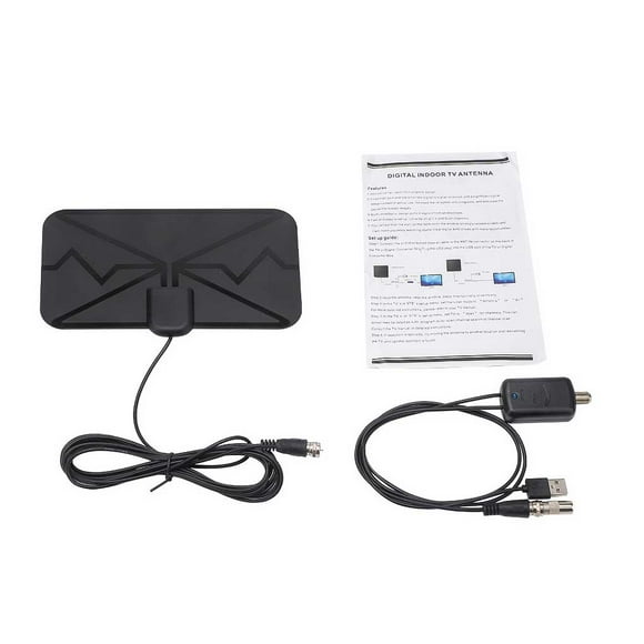 Decodeary Indoor HD TV Antenna Booster Living Room Bedroom 3600 Miles 4K Digital Aerial Amplifier Local News Weather Forecast