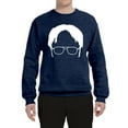 thumbnail image 2 of Wild Bobby, Office Dwight Glasses Face Silhouette Funny Schrute, Pop Culture, Unisex Crewneck Graphic Sweatshirt, Vintage Heather Navy, Medium, 2 of 4