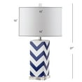 thumbnail image 3 of SAFAVIEH Chevron 27 in. Ceramic Table Lamp with Off-White Cotton Shade, Set of 2, 3 of 9