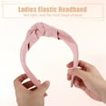 thumbnail image 6 of Unique Bargains Knotted Headbands Solid Colors Top Knot Headbands Elastic Headbands for Women Pink, 6 of 7