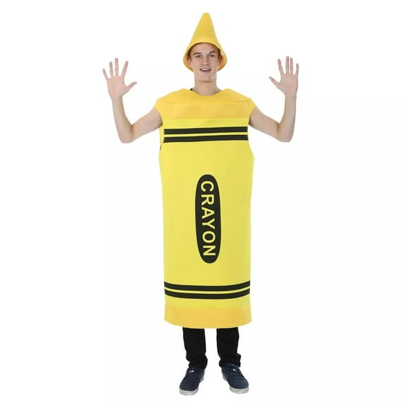 Orion Costumes Yellow Crayon Adult Costume | One Size Male