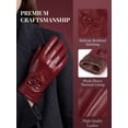 thumbnail image 4 of Deago Women's Classic Gloves Driving Winter Warm Nappa Leather Gloves, 4 of 7