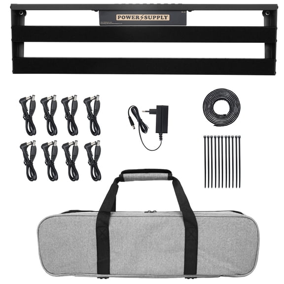 Ywmsfl Effect Pedalboard, Aluminum Alloy Pedalboard Set with Carrying Bag, Pedal Cable