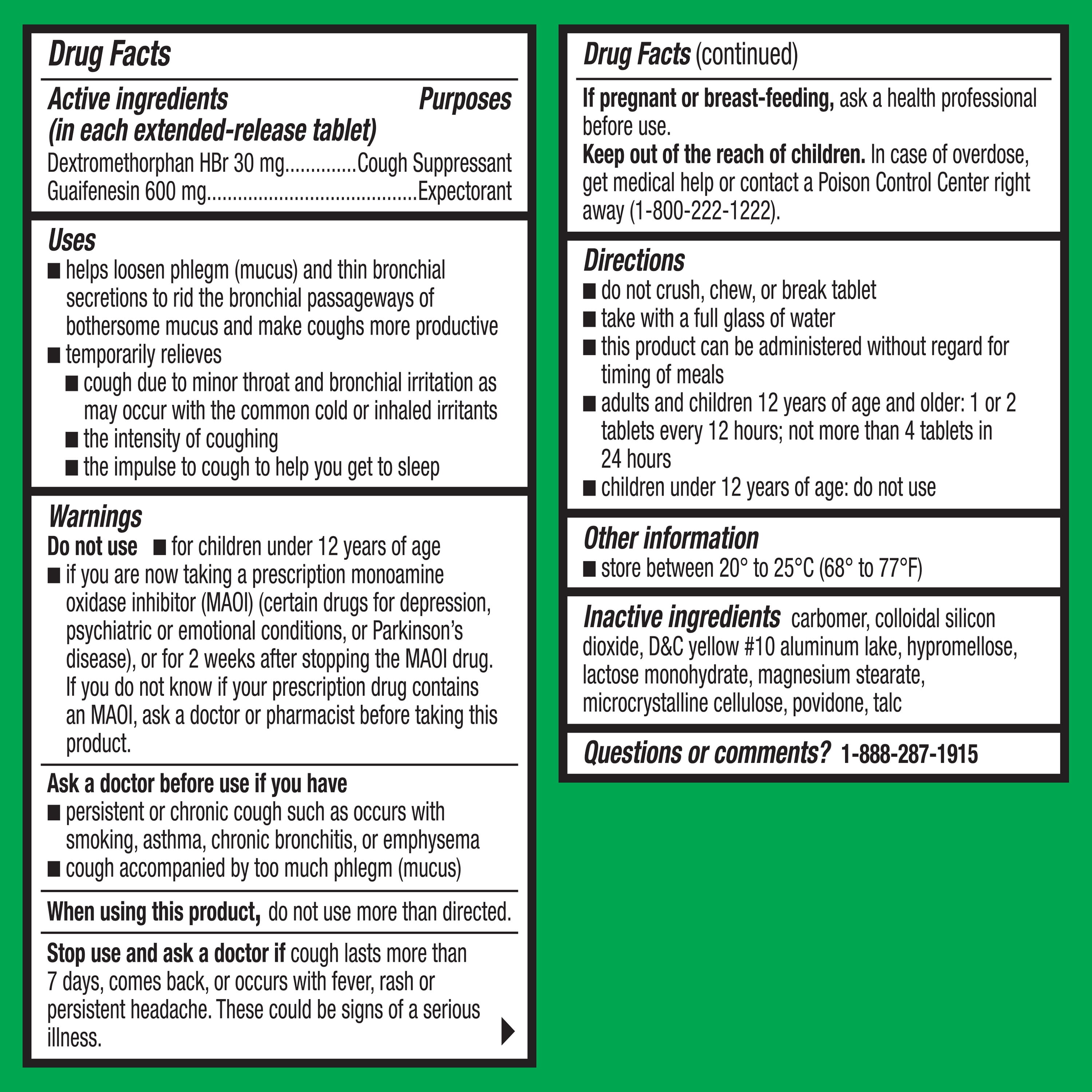 Equate Mucus Relief DM Tablets, 20 Count
