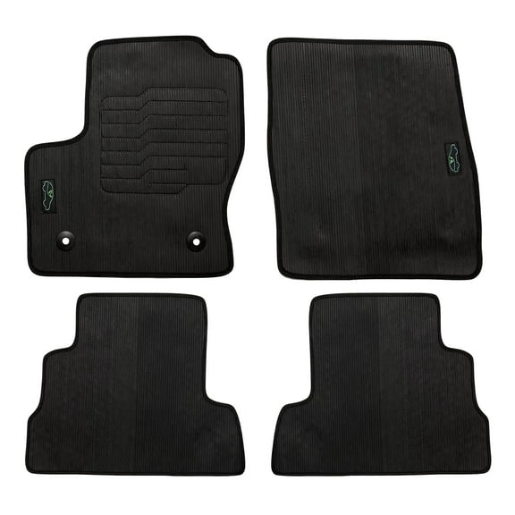 Floor Mats for 2013 to 2019 Ford Escape with Safety Locks - All Weather - Front and Rear - Black - ecoMats