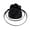 Black, variant on Lady Hat Elagant Headwear Oversized Floral Headdress for Makeup Party Masquerades 1920s Cosplay