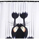 thumbnail image 2 of Cortina de ducha de bricolaje, patrón de gato divertido, con ganchos (gato negro, 150x180), 2 of 5