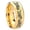 Gold Plated, variant on Etched Tribal Pattern Dome Gold Plated Tungsten Men Ring 10MM