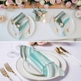thumbnail image 2 of Turquoise Gray Cloth Napkins, Farmhouse Abstract Gradient Aesthetic Washable and Reusable Dinner Napkins Set of 6, Table Napkin for Kitchen Party Birthday Wedding Hotel Housewarming 20"x20", 2 of 8