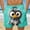Green, variant on BRGZLK Mens Beach Shorts Summer Drawstring Waist Funny Big Eyed Bird Expression Print Summer Swim Trunks Novelty Beachwear Vacation Shorts with Pockets