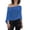Blue, variant on Women Sheer Poncho Top Off The Shoulder Y2k See Through Shrug Mesh Cover Up Lightweight Asymmetrical Cape Top