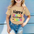 thumbnail image 2 of PMVFHDE T-Shirts Mignons pour Fille T-Shirt Imprimé à Col Rond Manches Courtes pour Garçons et Filles Kaki, 6-7 Ans, 2 of 4