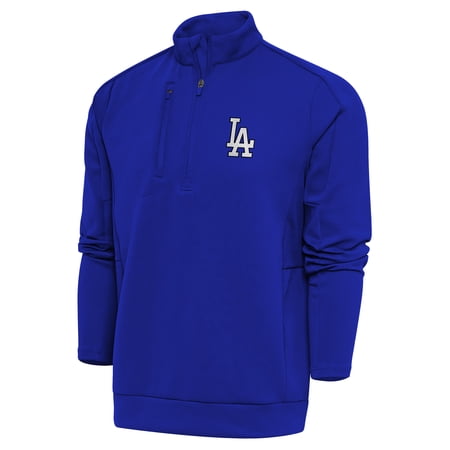 Men s Antigua Royal Los Angeles Dodgers Metallic Generation Quarter-Zip Pullover Top