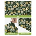 thumbnail image 4 of Vintage Flower Bar Stool Covers Set of 4, Green Spring Floral Leaves Pastoral Birds Plants Stretch Bar Chair Covers with Backs, Removable Pub Counter Height Chair Cover for Kitchen Dining Room Cafe, 4 of 7