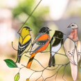 thumbnail image 5 of 7 Multicolor Birds On-A-Wire, Double Sided Painted Metal Bird Series Art Ornaments Pendant Hanging with Metal Chain for Window, 5 of 5