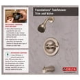 thumbnail image 3 of Delta B114900C-SS Foundations Single-Handle 1-Spray Tub & Shower Faucet, Brushed Nickel, 3 of 7