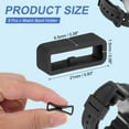 thumbnail image 2 of Uxcell Watch Band Holder Loop, Universal Silicone Watch Replacement Band Strap Keeper Parts for Smart Sport Black 18 mm, 2 of 7