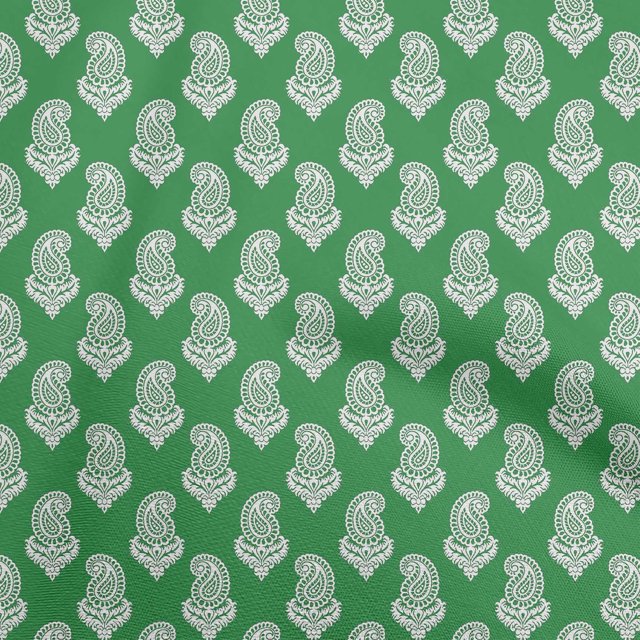 oneOone Viscose Jersey Green Fabric Block Sewing Craft Projects Fabric Prints By Yard 60 Inch Wide