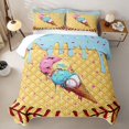 thumbnail image 2 of Castle Fairy Baseball Sport Quilt Full,Blue Ice Cream Drip Full Bedspread Sets,Brown Pink Yellow, 2 of 7