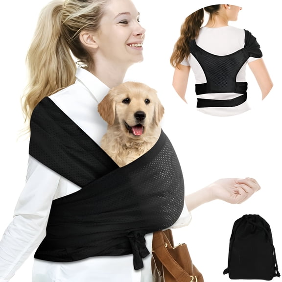 GASTROPOD Dog Carriers for Small Dogs Front Facing Dog Sling Carrier Hands Free Cat Carrier Pet Sling Carrier Double Shoulder Strap Design Cat Sling Carrier Anti-Anxiety Cat Sling for Outdoor Travel