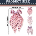 thumbnail image 3 of Patriotic Striped Star Soft Tulle Bow Hair Clip, 4Th Of July Red White Blue Star & Stripe Hair Bow, Independence Day Hair Barrette For Women, Parade, Festival, Costume Party & Photo Shoot, 3 of 4