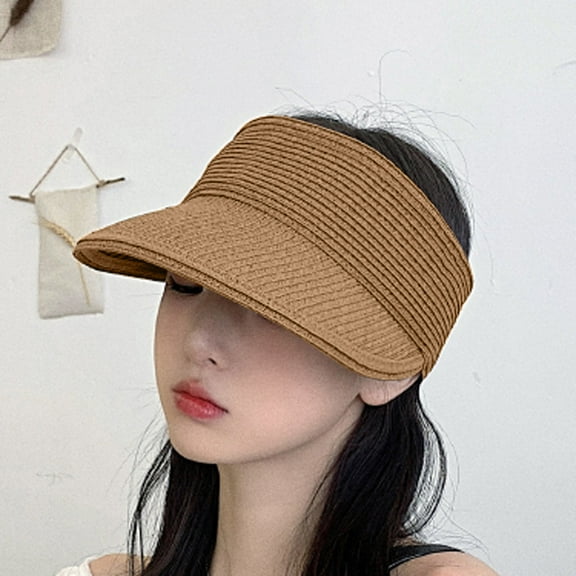 1PC Hat Yellow Polyester Women Sun Hat Solid Ladies Fisherman Wide Roll-up Foldable Elegant Beach Hat
