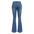 thumbnail image 5 of Women's Pants with Pockets,Women's High Waisted Jeans Wide Leg Button Fly Bell Bottoms Flared Solid Color Denim Pants, 5 of 9