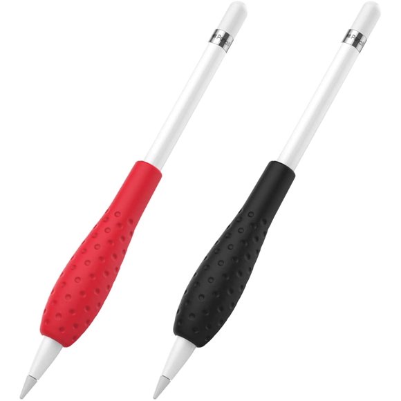 MoKo Silicone Grip Holder Compatible with Apple Pencil, [2-Pack] Ergonomic Grip Sleeve Pouch Cover Apple Stylus Pencil