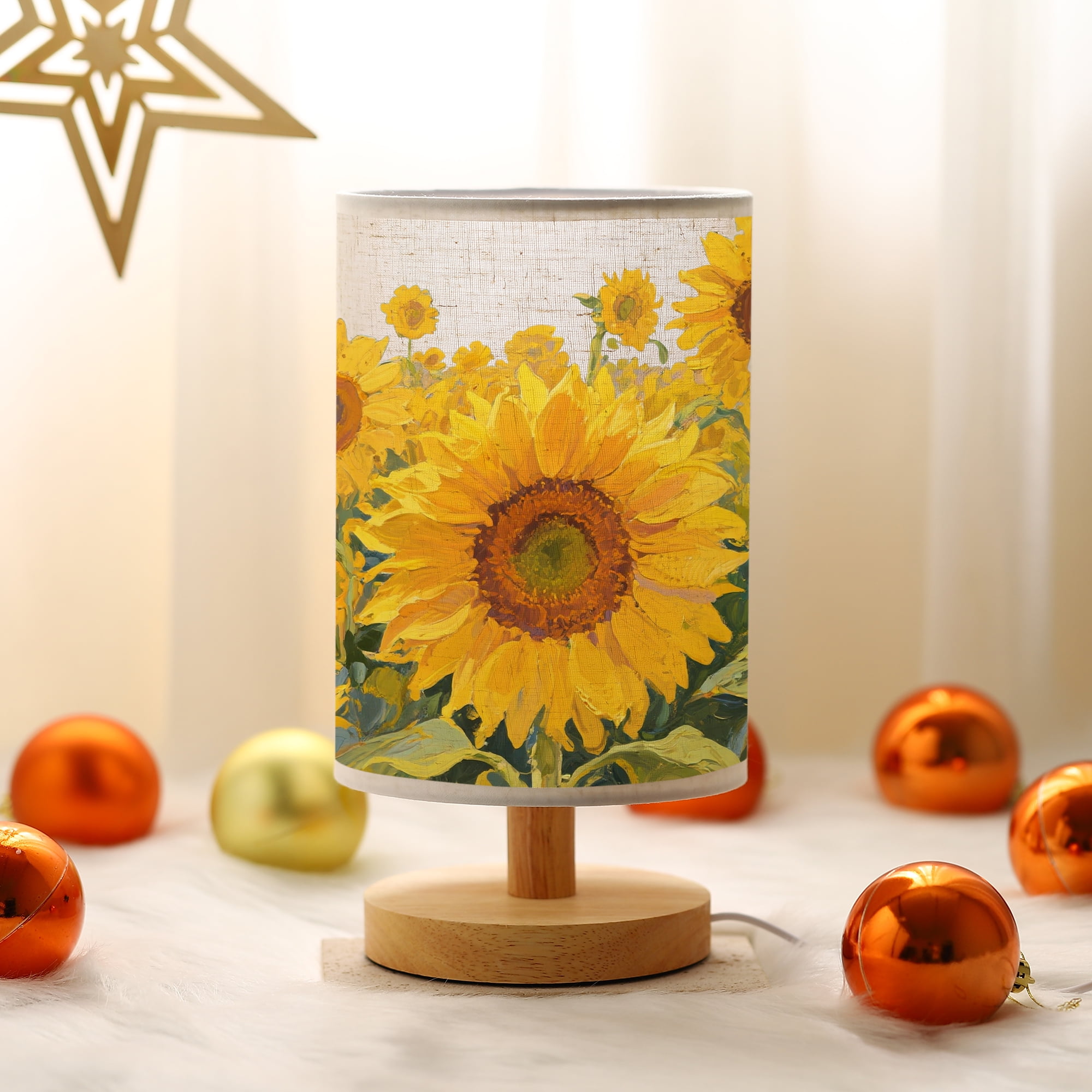Sunflower Table Lamp - USB Adjustable Brightness Night Light, Ideal Mother’s Day Christmas Birthday Gifts for Women Mom Grandma Teacher, Bedroom Desk Decor