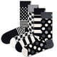 thumbnail image 1 of Happy Socks 4 paquetes de calcetines unisex, caja de regalo, colores mezclados Classic Black & White 2 36-40 (UK 4-7), 1 of 7