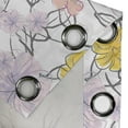 thumbnail image 4 of Ambesonne Nature Grommet Curtain, Minimal Floral Motif Print, 50"x108", Mustard and Pastel Purple, 4 of 5