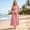 Pink, variant on QSAWXQZ Women's Maternity Maxi Dress Crew Neck Short Sleeve Soft a Line Dress for Casual S