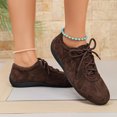 thumbnail image 3 of EKVAHL Casual Sneakers for Women, Faux Suede Low Top Walking Shoes, Flexible Soft Sole Lightweight Daily Driving Tennis Shoes Brown, 3 of 5