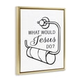 thumbnail image 4 of What Would Jesus Do Toilet Paper Gold Framed Floater Canvas Wall Art, design by Lettered and Lined, 4 of 10
