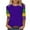 Purple, variant on yievot Mardi Gras Shirts for Women Graphic Casual 3/4 Length Sleeve Crewneck Tee Tops Holiday