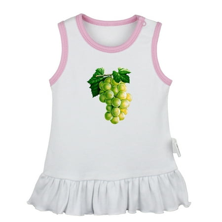 

Fruit Grape Pattern Dresses For Baby Newborn Babies Skirts Infant Princess Dress 0-24M Kids Graphic Clothes (White Sleeveless Dresses 6-12 Months)