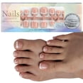thumbnail image 1 of EIGTHTAIL Delicate French Toe Nail Designs Press on Toenails Perfect for Home and Office, 1 of 19
