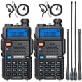 thumbnail image 1 of Radio bidireccional Baofeng UV-5R recargable de largo alcance, paquete de 2, 1 of 6